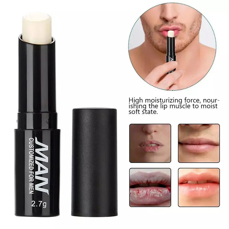 Mens Lip Balm Long Lasting Moisture Hydration Lighten Lip Lines