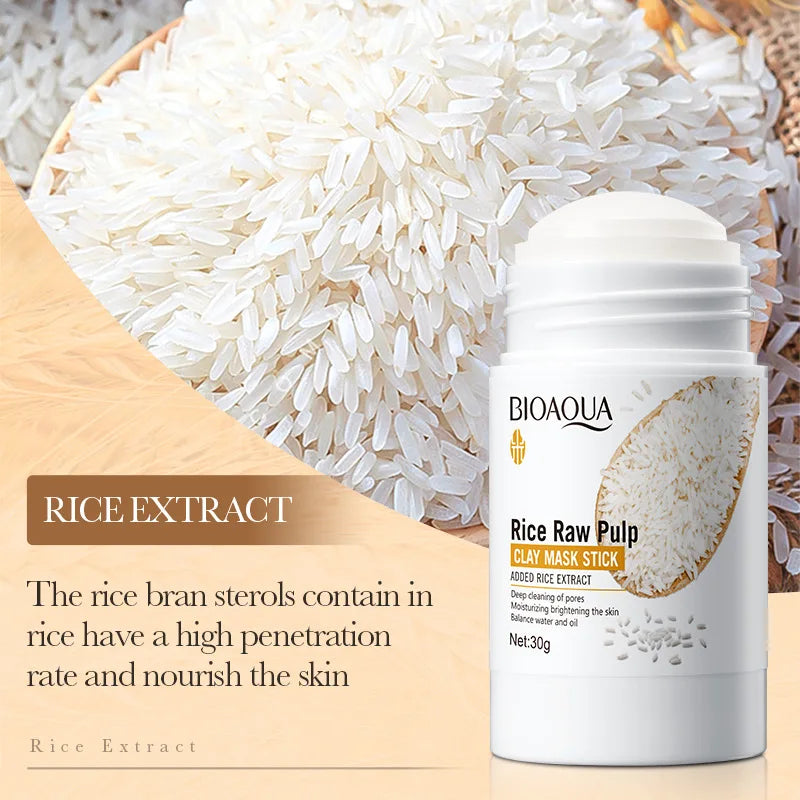 BIOAQUA White Rice Face Mask Stick Mud Facial Masks Moisturizing