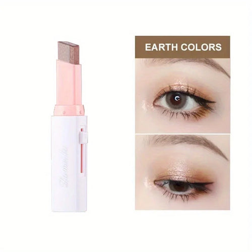 Two Color Gradient Eye Shadow Stick Three Dimensional Natural  Without