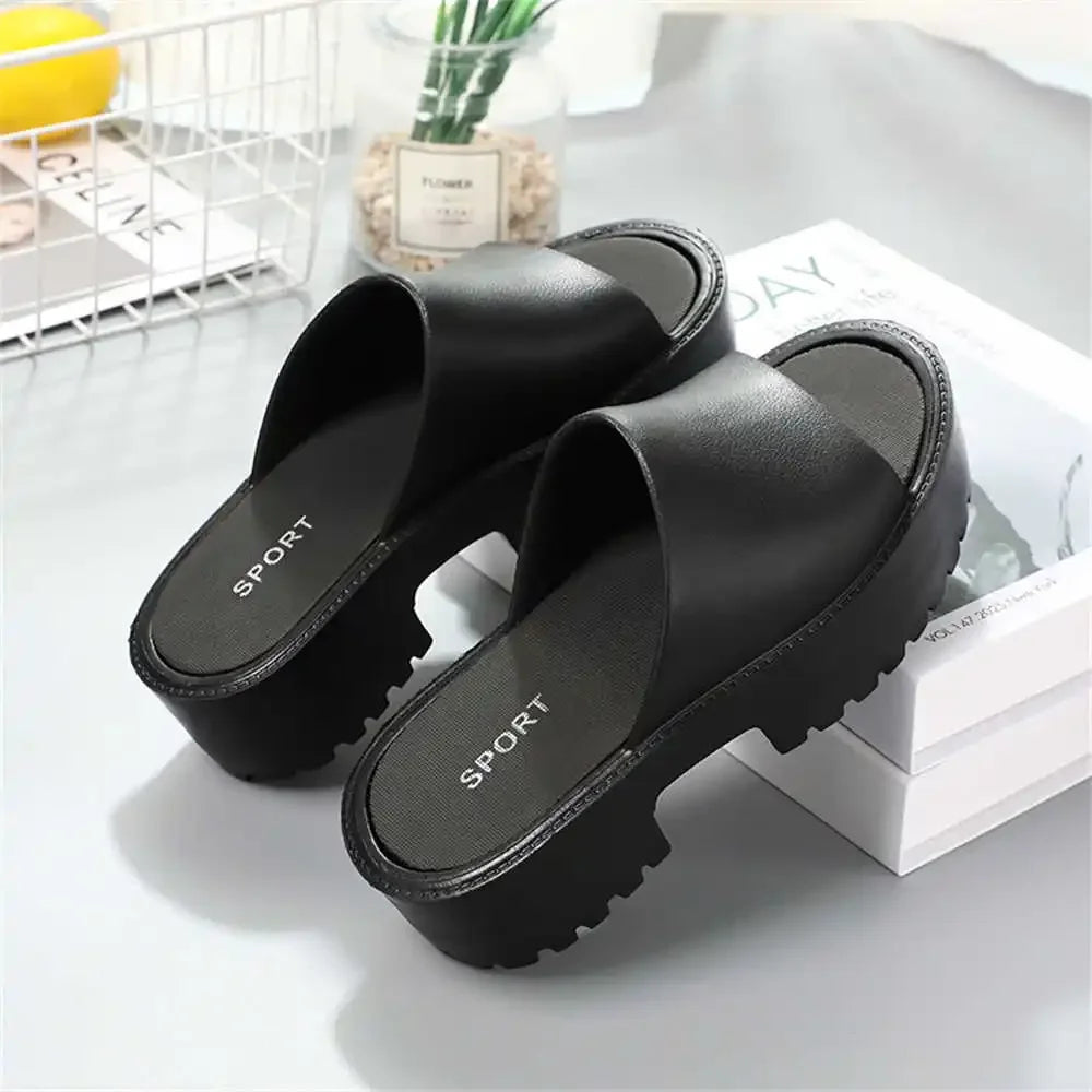 does not slip wide heel jogging women unisex slippers shoes Mule