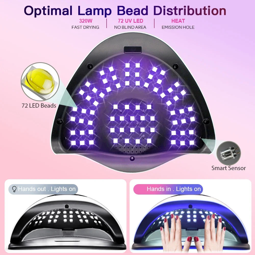 SUN X19 MAX UV LED Nail Drying Lamp 320W Professional UV Nail Dryer