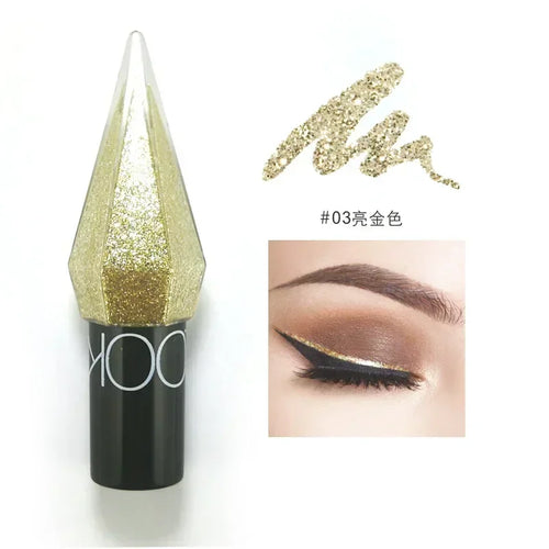 Diamond Shiny Eye Liners Eyeshadow Waterproof Silver Rose Gold Color