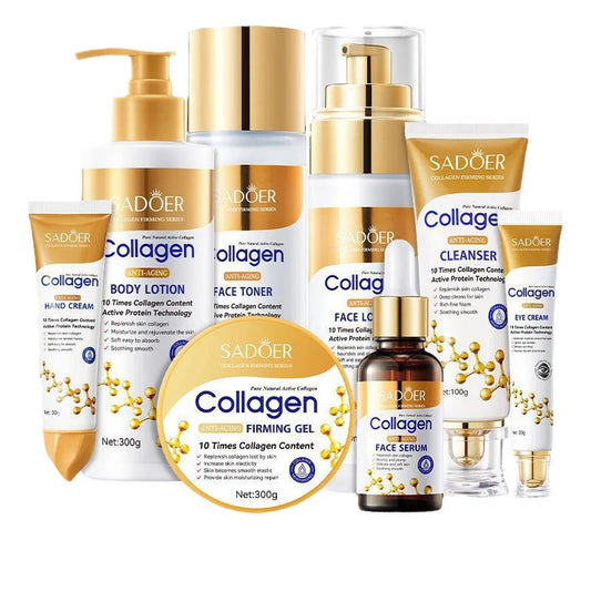 Collagen skin care product set cleansing rejuvenating facial cleanser