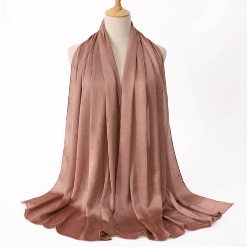 FASHION Medine silk CRINKLED SATIN SILK HIJABS WOMEN LONG SOLIDER