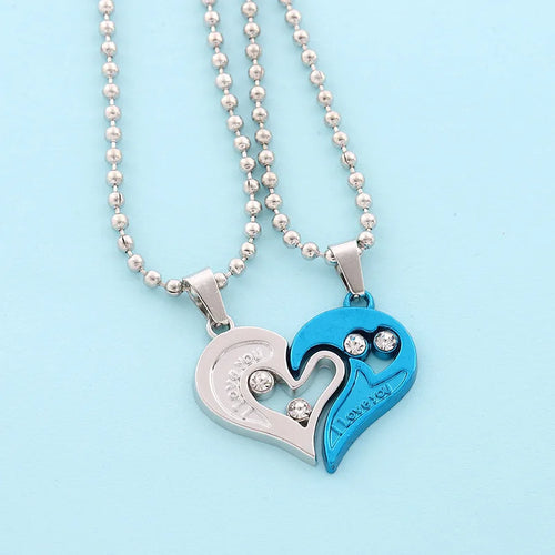 Good Simple Quality Couple Pendant Necklace Electrocardiogram,Magnetic