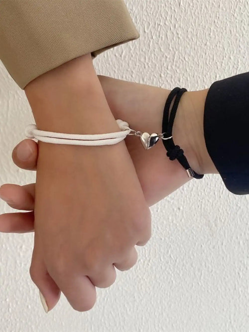 2 Pice Color Black White Hand Rope Love Magnetic Couple Good Friend