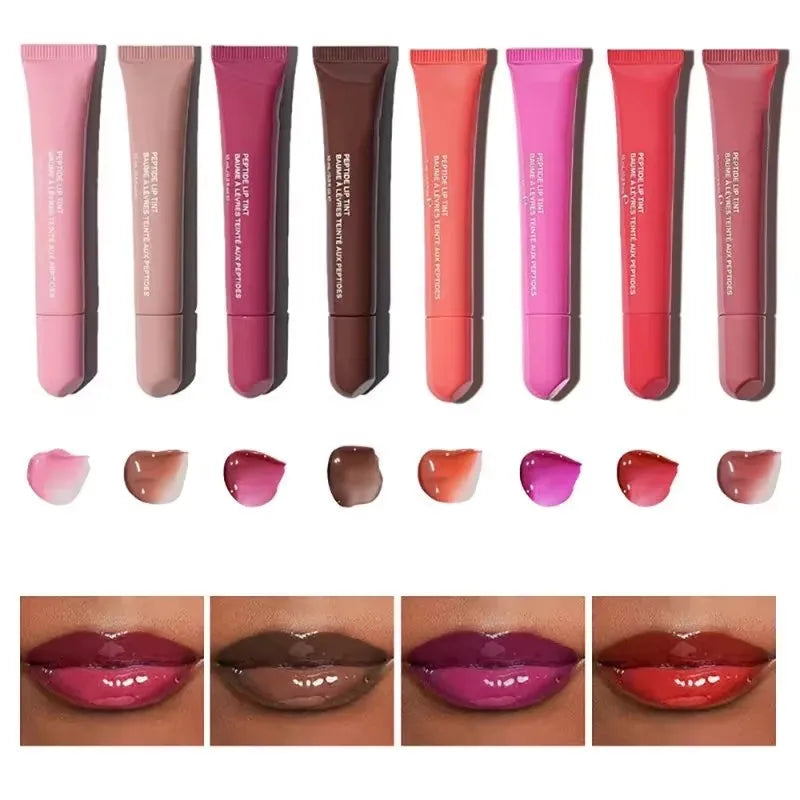 9 Colors Lip Glosses Plump Moisturizing Lip Glaze Essence Gel Oil Long