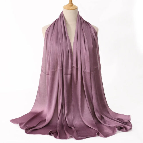 FASHION Medine silk CRINKLED SATIN SILK HIJABS WOMEN LONG SOLIDER