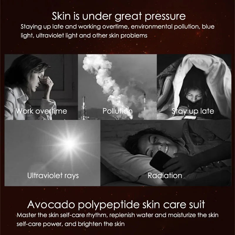 5pcs/Set IMAGES Avocado Skin Care Sets Facial Moisturizing Face Cream