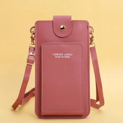 Women Bags Soft Leather Wallets Touch Screen Cell Phone Purse