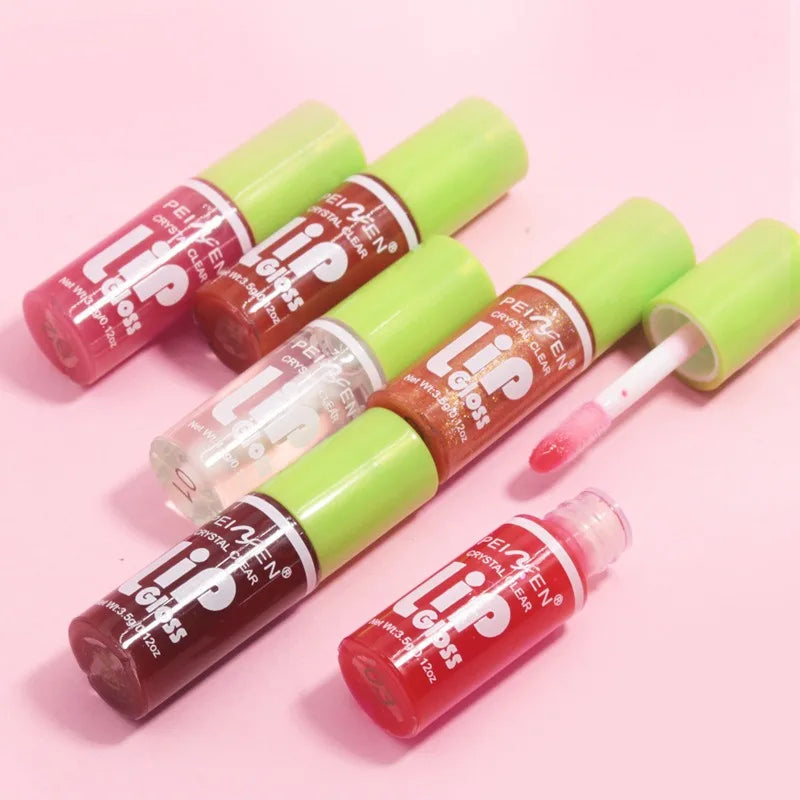 6PCS Moisturizing Lip Gloss Transparent Lip Oil Hydrating Lip Glaze