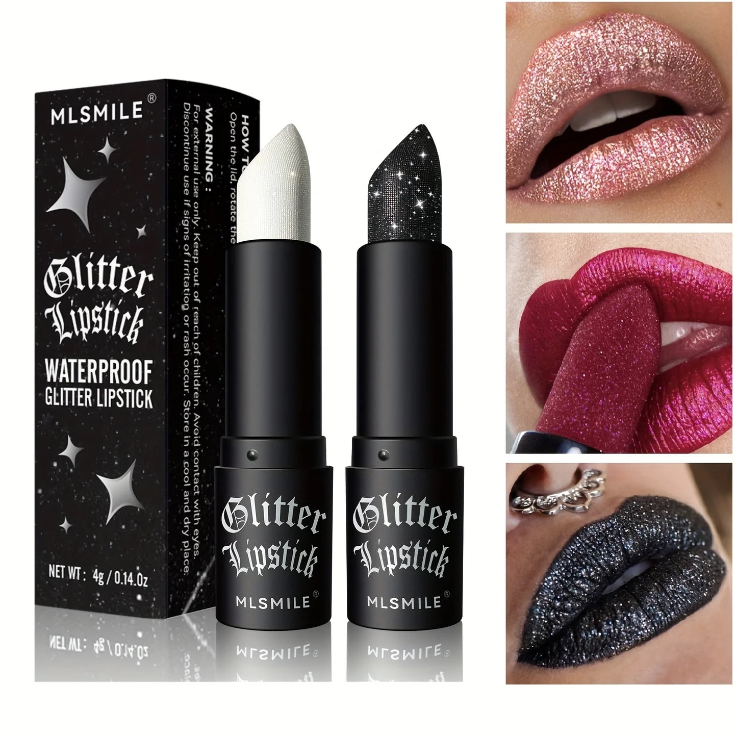 7 Colors Glitter Lipstick Hydrating Sparkling Shine Lip Color Nonstick