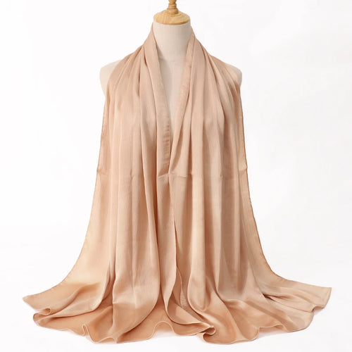 FASHION Medine silk CRINKLED SATIN SILK HIJABS WOMEN LONG SOLIDER