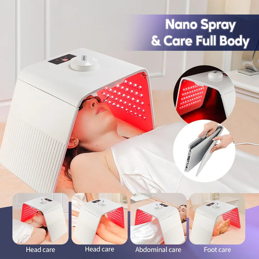 7 Colors LED Mask PDT Nano Water Sprayer Skin Rejuvenation Photon