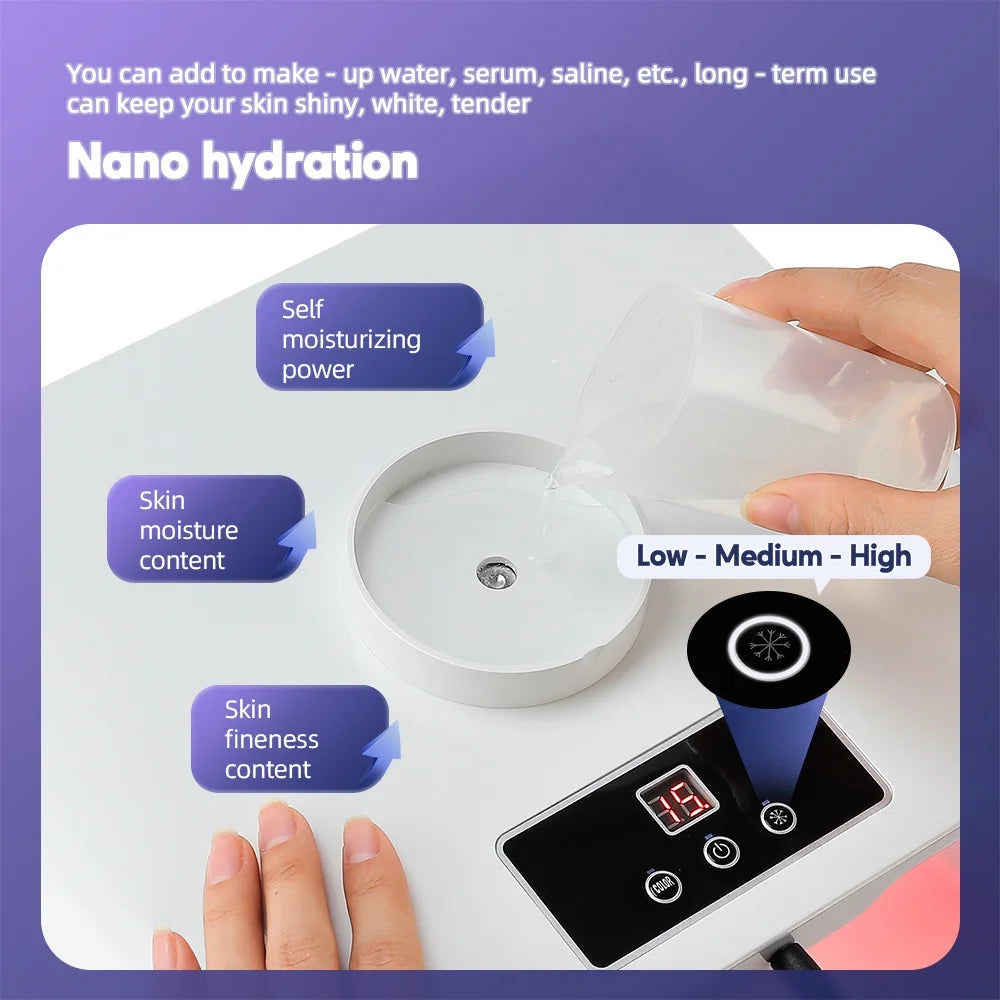 7 Colors LED Mask PDT Nano Water Sprayer Skin Rejuvenation Photon