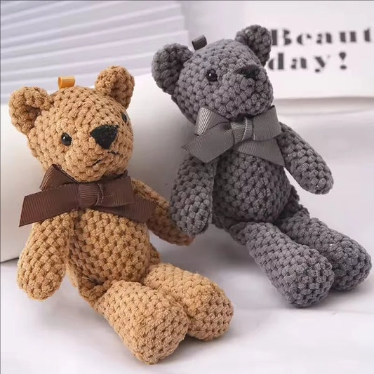 New Kids Plush Animals Toys Cute Bear Stuffed Bags Key Pendant Dolls