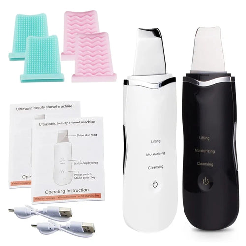 Electric Ultrasonic Skin Scrubber Vibration Face Spatula Peeling