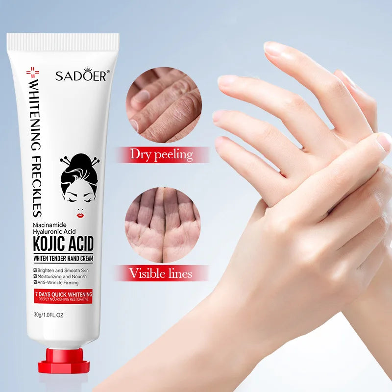 SADOER Kojic Acid Hand Cream Moisturizing Nourishing Brightening