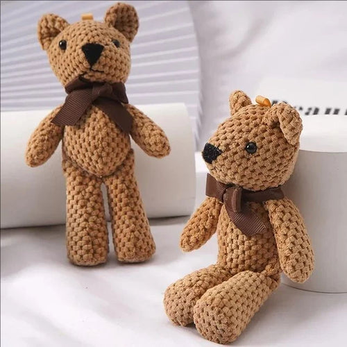 New Kids Plush Animals Toys Cute Bear Stuffed Bags Key Pendant Dolls