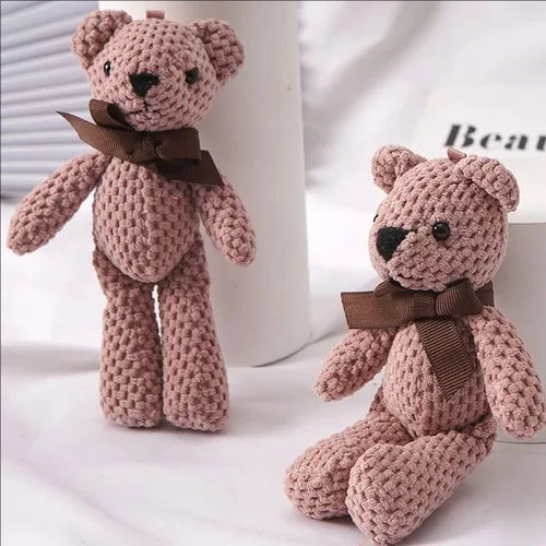 New Kids Plush Animals Toys Cute Bear Stuffed Bags Key Pendant Dolls