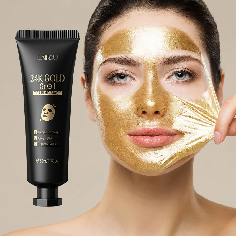 LAIKOU 24K Gold Sakura Peeling Face Mask Firming Brightening Blackhead