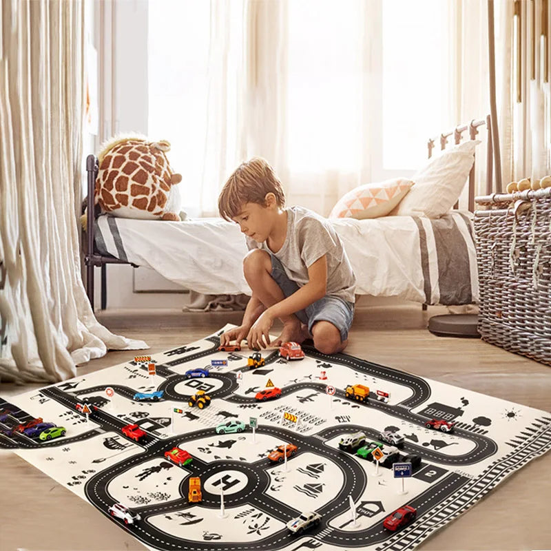 Road Mat Children Traffic Car Map Boy Girls Educational Toy Road