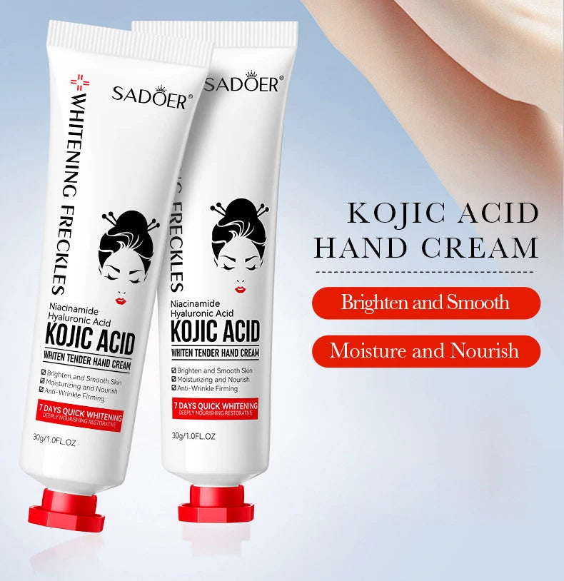 SADOER Kojic Acid Hand Cream Moisturizing Nourishing Brightening