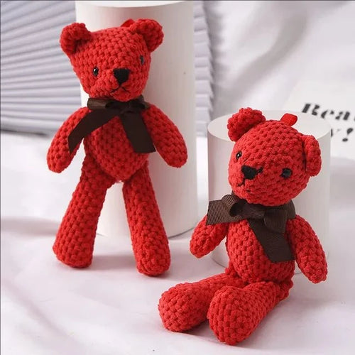 New Kids Plush Animals Toys Cute Bear Stuffed Bags Key Pendant Dolls