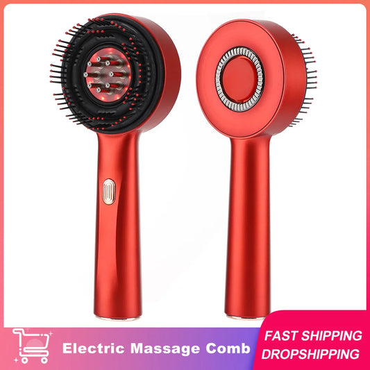 Electric Massage Comb Vibration Red Light Therapy Hair Growth Massage