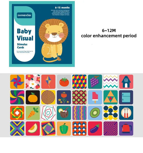 Baby Visual Stimulation Cards Montessori High Contrast Flash Card