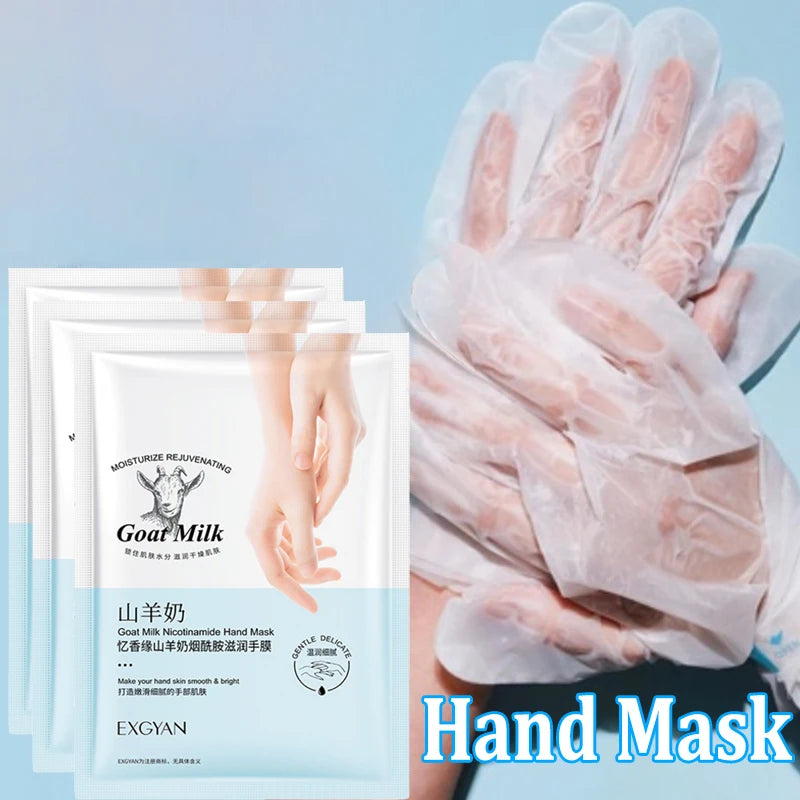 5 Pairs Goat Milk Hand Mask skincare Nourishing Moisturizing