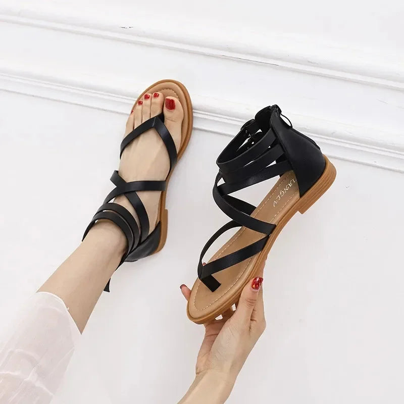 CEYANEAO  Fashion Casual Flat Rome Sandals Women Shoes Woman Summer