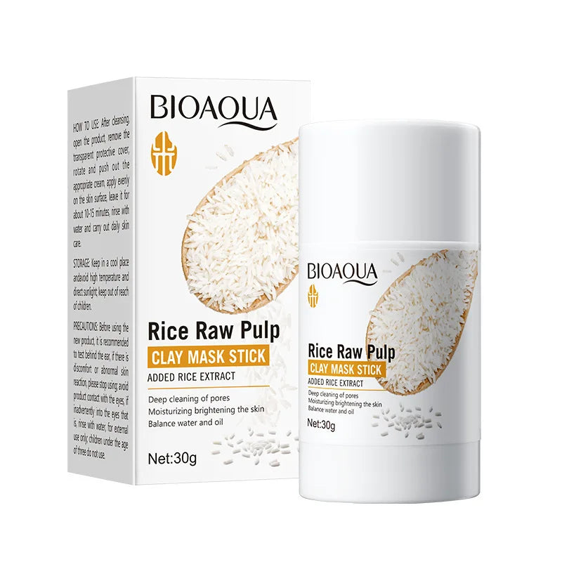 BIOAQUA White Rice Face Mask Stick Mud Facial Masks Moisturizing