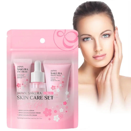 Sakura Skin Care Sets & Kits With Cleanser,Serum,Eye Cream,essence