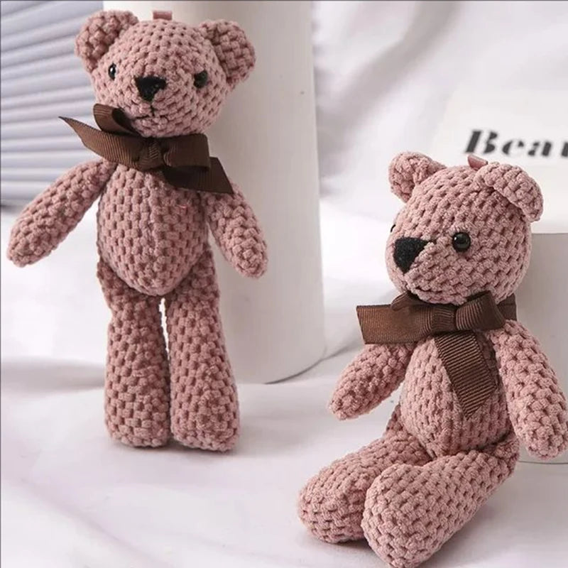 New Kids Plush Animals Toys Cute Bear Stuffed Bags Key Pendant Dolls