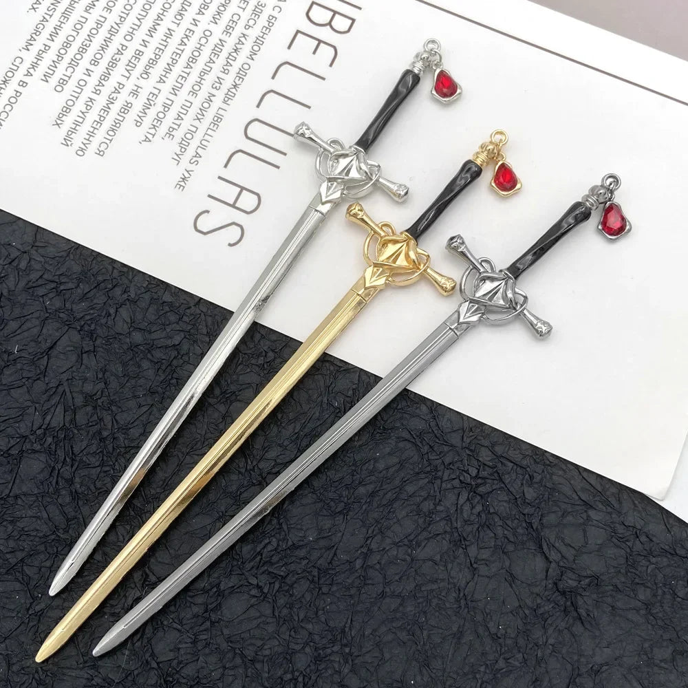 New Chinese Style Ancient Sword Hairpin Net Red Temperament Hanfu