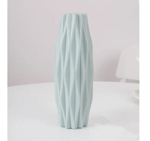 1pc Modern Flower Vase White Pink Blue Plastic Basket Nordic Home