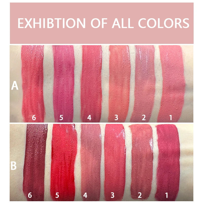 6-color lip gloss liquid lip gloss cosmetic liquid lipstick