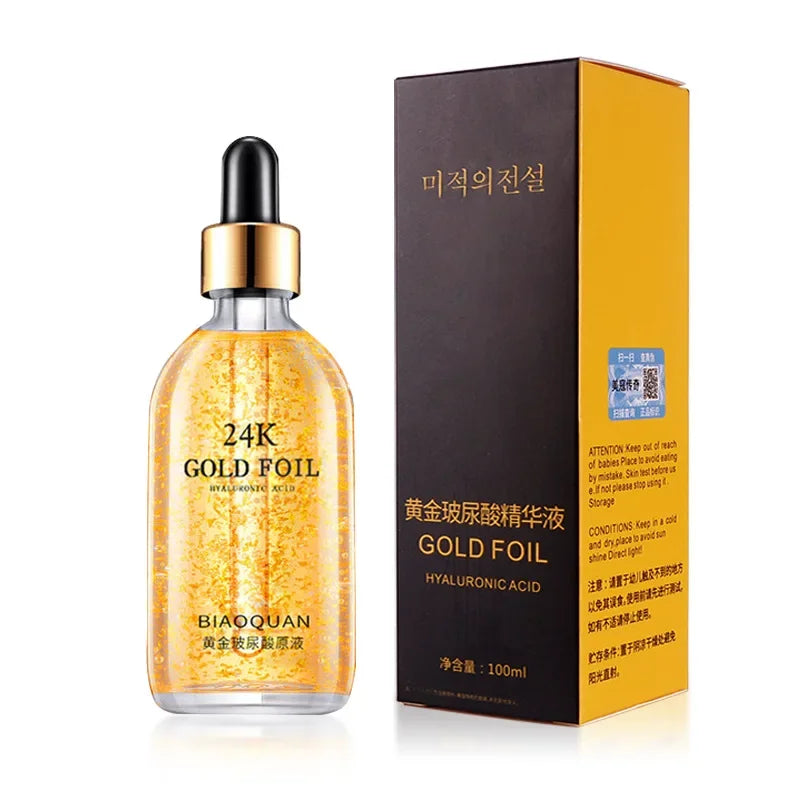 100ml 24k Gold Hyaluronic Acid Nicotinamide Face Serum Anti Aging