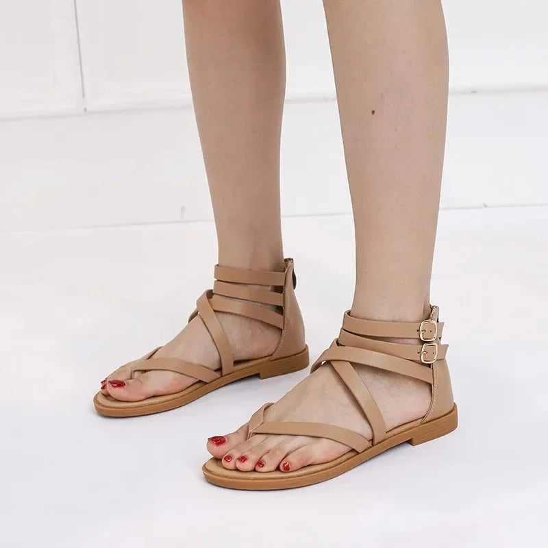 CEYANEAO  Fashion Casual Flat Rome Sandals Women Shoes Woman Summer