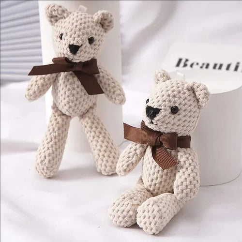 New Kids Plush Animals Toys Cute Bear Stuffed Bags Key Pendant Dolls