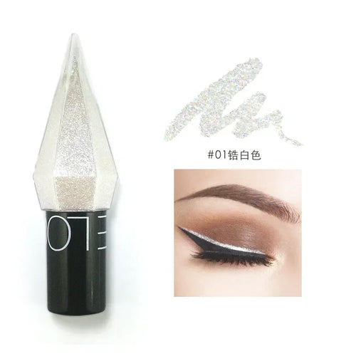 Diamond Shiny Eye Liners Eyeshadow Waterproof Silver Rose Gold Color