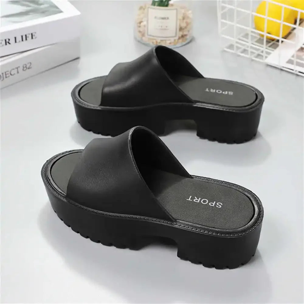 does not slip wide heel jogging women unisex slippers shoes Mule