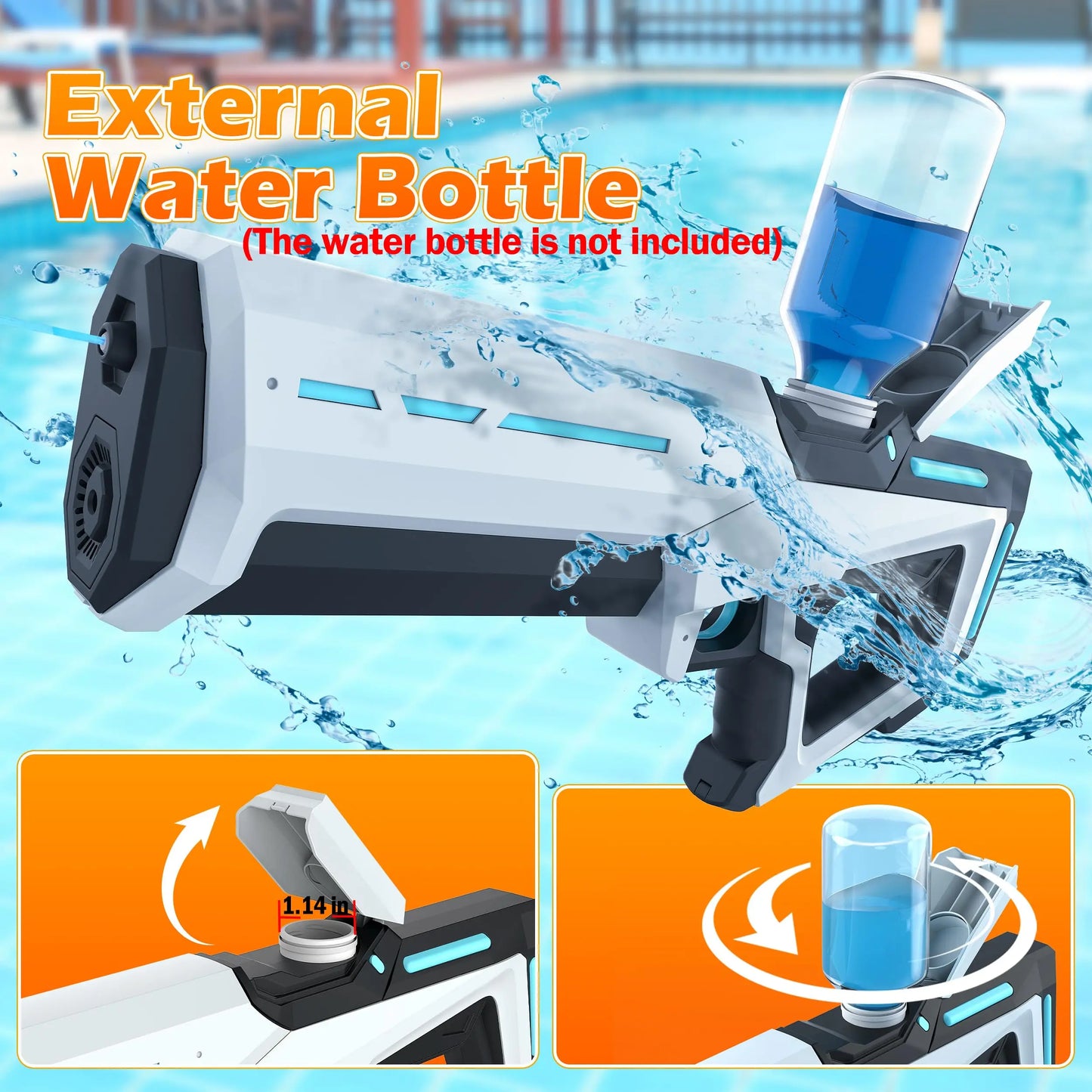 Electric Water Guns For Adults Powerful Squirt Automatic Water Suction