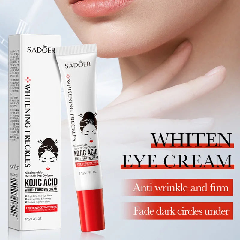 SADOER Kojic Acid Retinol Eye Cream Anti Dark Circles Remove Eye Bags