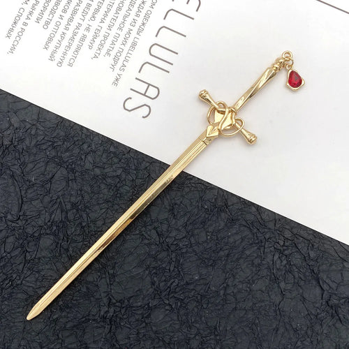 New Chinese Style Ancient Sword Hairpin Net Red Temperament Hanfu